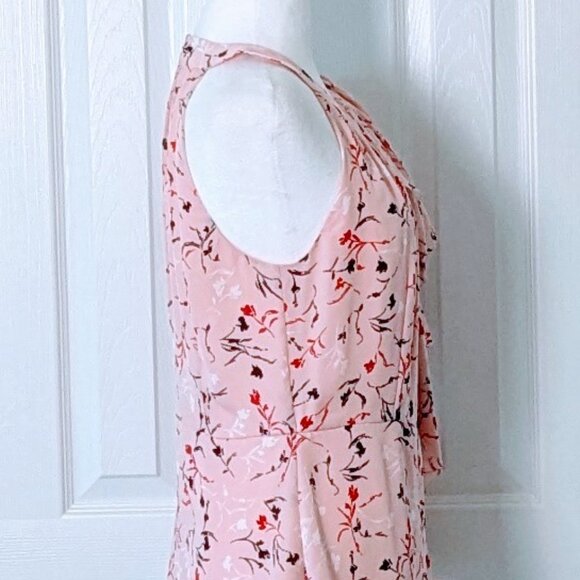 WHITE HOUSE BLACK MARKET Women's Halter Neck Blouse Top Size 6 Pink Print NWOT - Picture 2 of 7